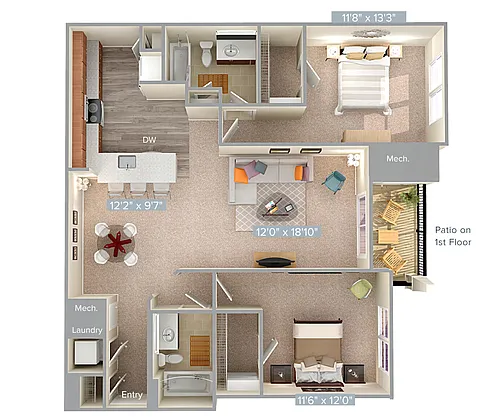 Floor plan B1-2-1211sq