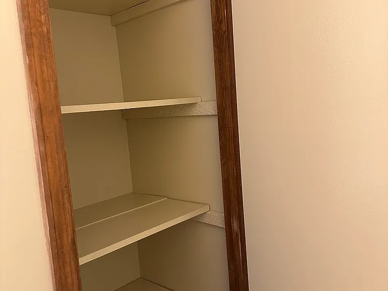 Linen closet in upstairs bathroom