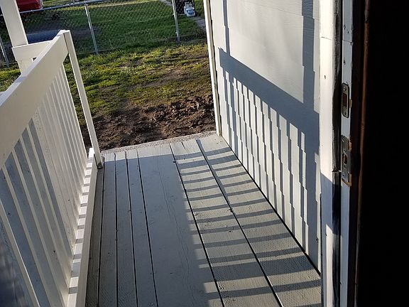 looking out the backdoor
