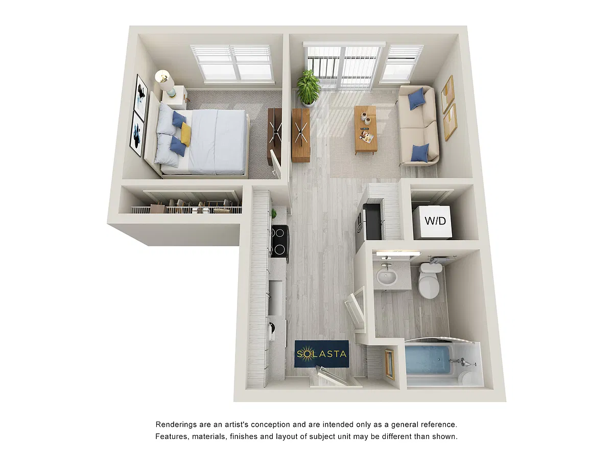 Floor plan 1X1-510