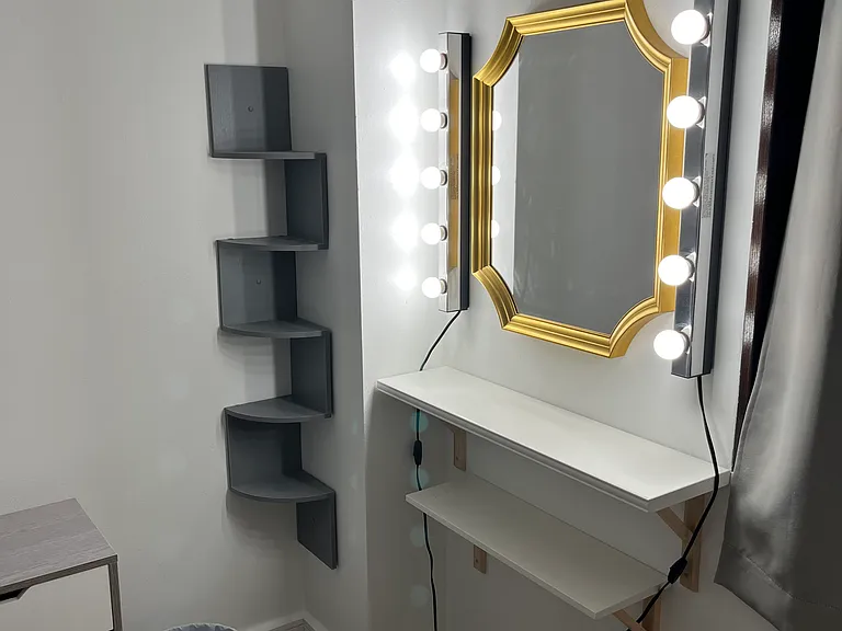 Living room powder corner