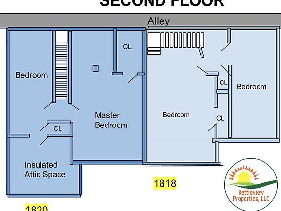 Floor Plan 2nd Floor for 1818.