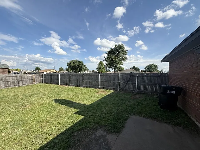 Large back yard