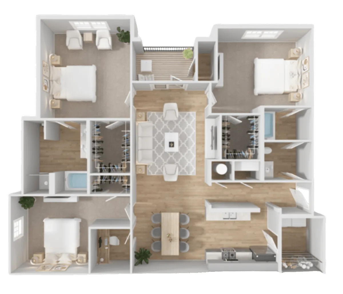 Floor plan Three Bedroom