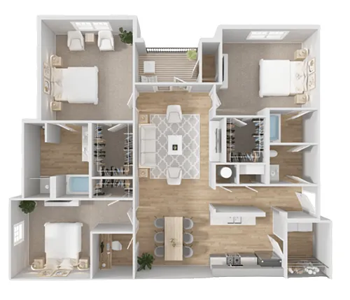 Floor plan Three Bedroom