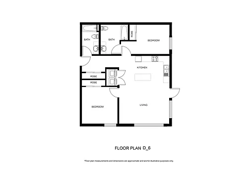 Floor plan Two Bed Two Bath