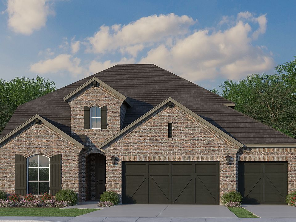 Plan 1581 Elevation A 3 Car Garage