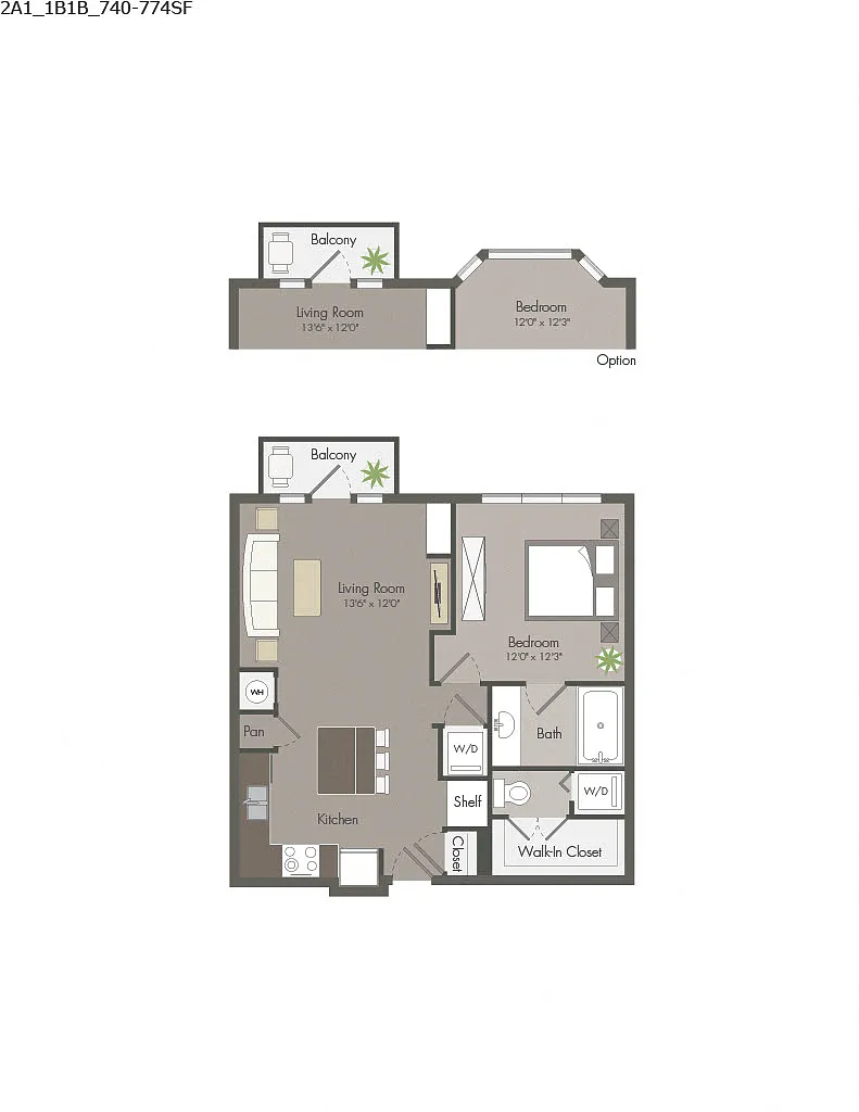 Floor plan 2A1B