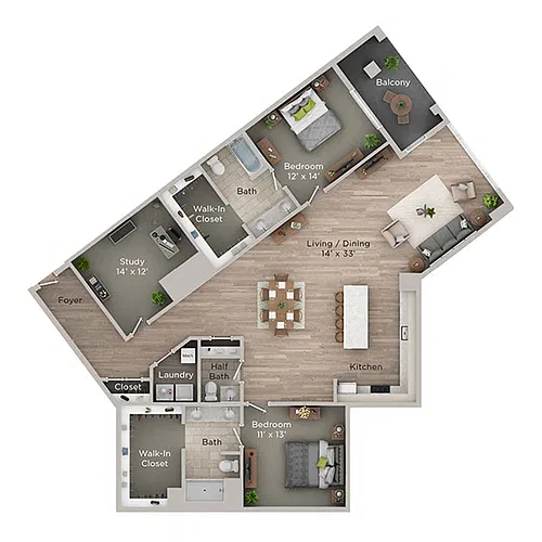 Floor plan The Riverside
