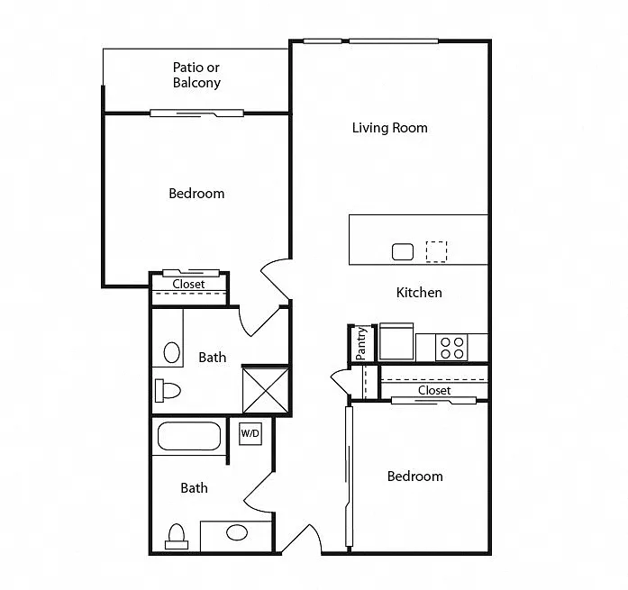 Floor plan 2 Bedroom C