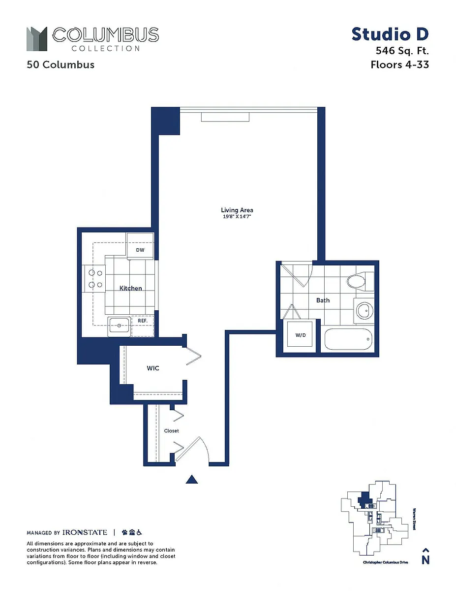 Floor plan Studio D