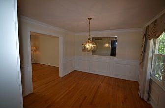 Dining room with mirror
