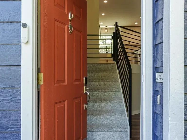 Front entrance. Can accommodate a smart camera