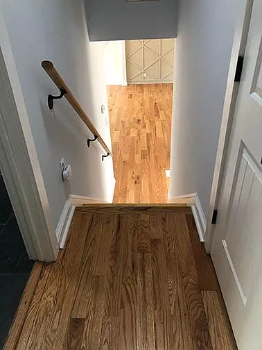 Stairs to bedrooms and bathrooms