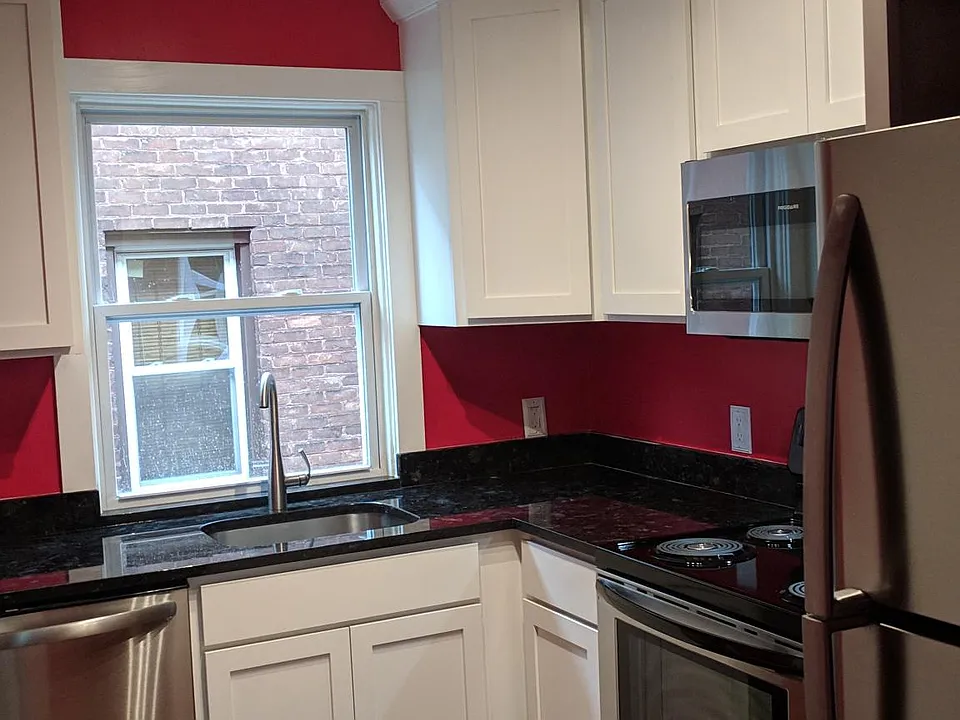 Brand New, flooring, appliances, cabinets, sink, faucet, and granite countertops. Blind and bobs aren't on yet but will be.
