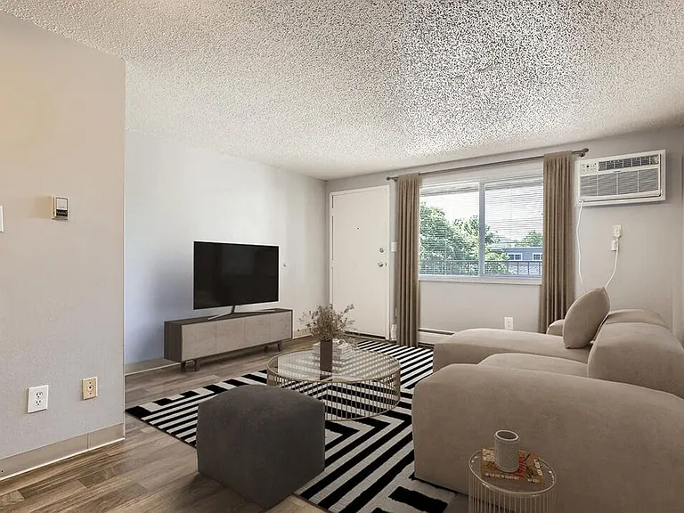 Sunlit Living Room & Entertainment Area