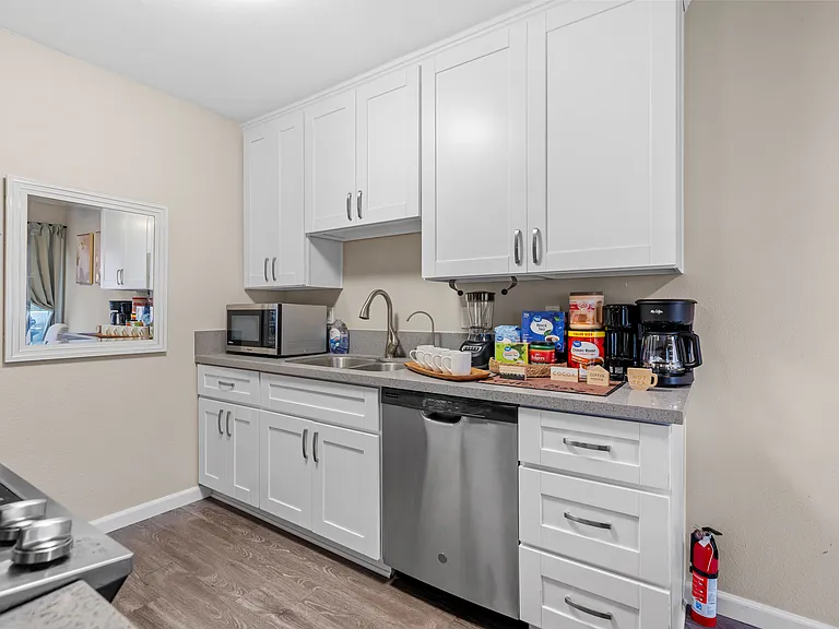 Everything you need to prepare meals, from appliances to condiments.