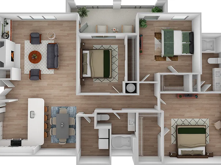 3 Bedroom | 2 Bath | 1368 SF 3 Bedroom | 2 Bath | 1368 SF