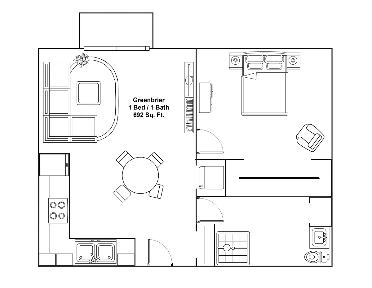 Floor plan 1 Bedroom