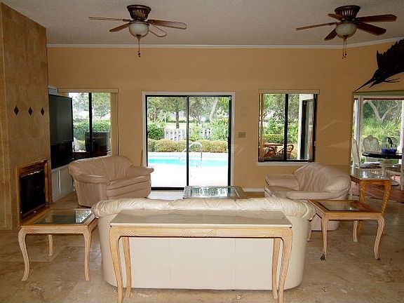 Front door to golf course