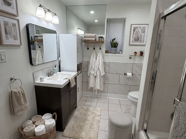 BATHROOM HAS
*Plenty of space to be creative.
*tub and shower
