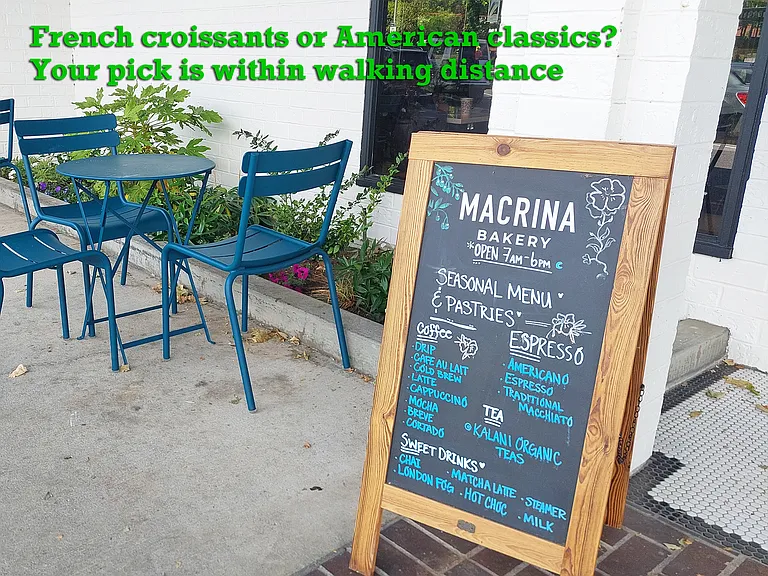 Ditch the car keys, follow the smell of fresh pastry. Bakeries of all flavors just minutes away.