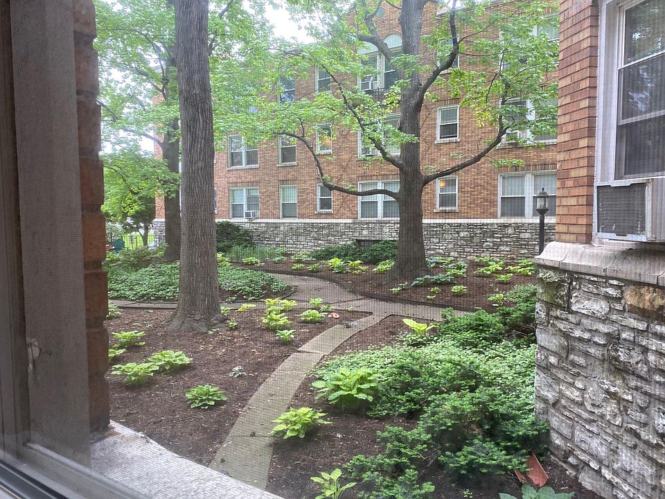 View from apartment of courtyard.