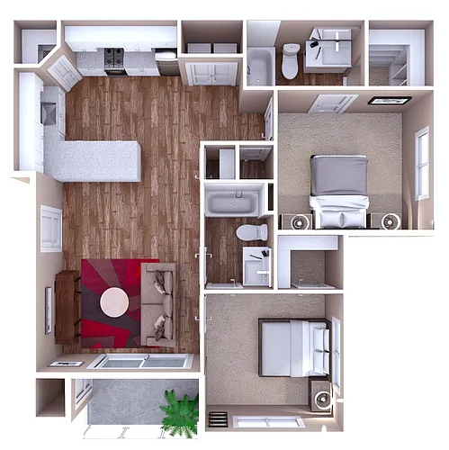 Floor plan Daffodil1 2x2
