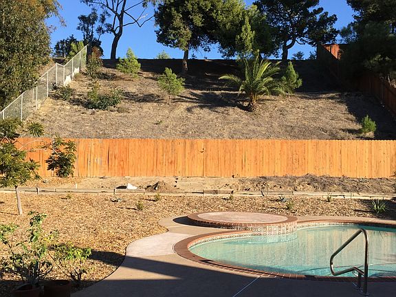 Private low maintenance backyard