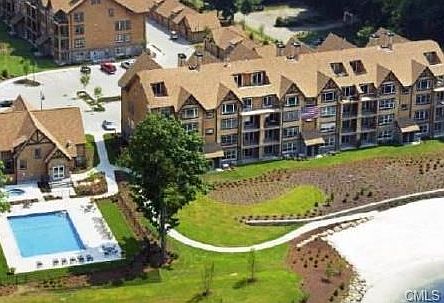 Poets Landing view of pool, clubhouse and beach.