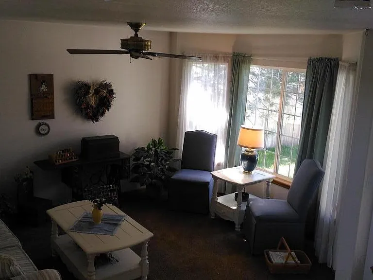 Formal Living Room With Bay Window