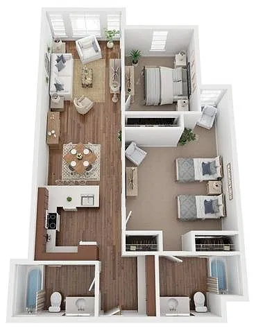 Floor plan 2X2 B3