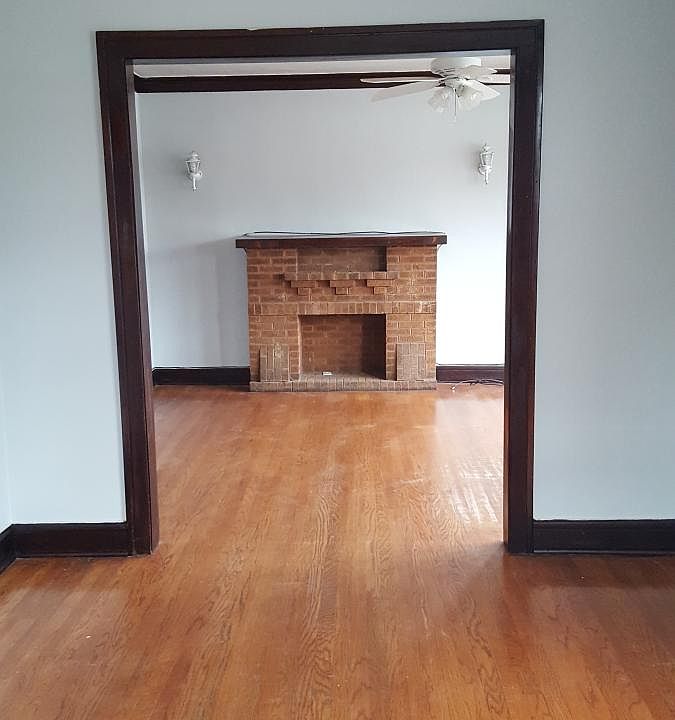 living room with fireplace