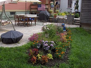 Backyard, in summer