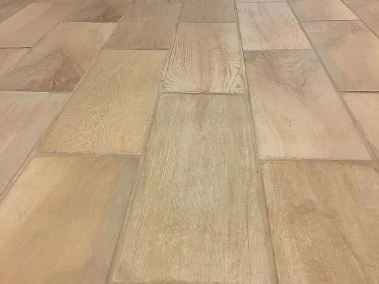 Blonde wood look tile