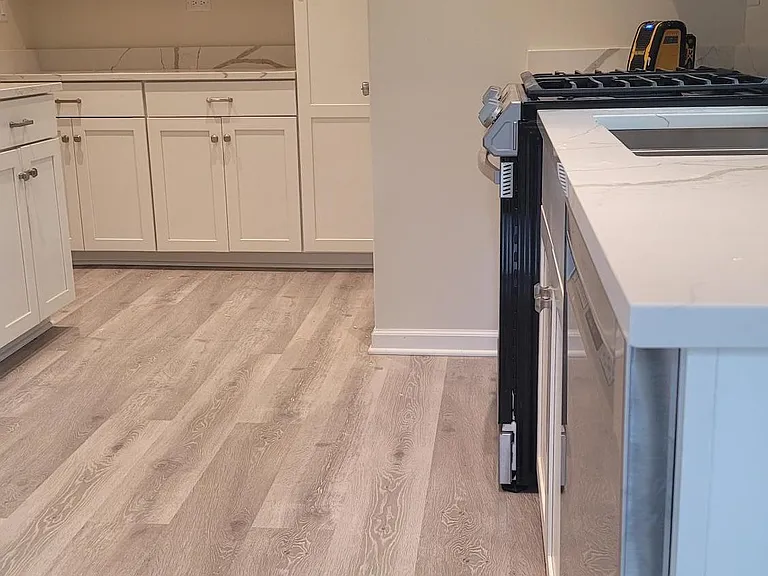 Partial Kitchen view with self-closing doors/drawers