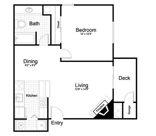 Floor plan 1X1