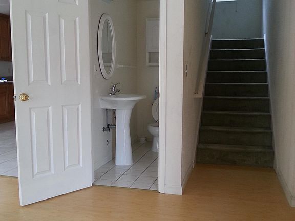 0.5 bathroom; stairs to second level