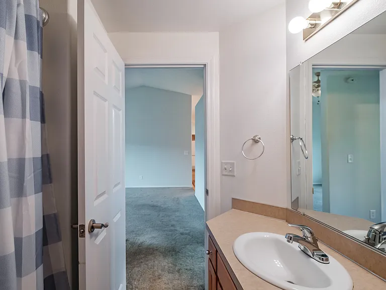 Full Bathroom off of the Living Room