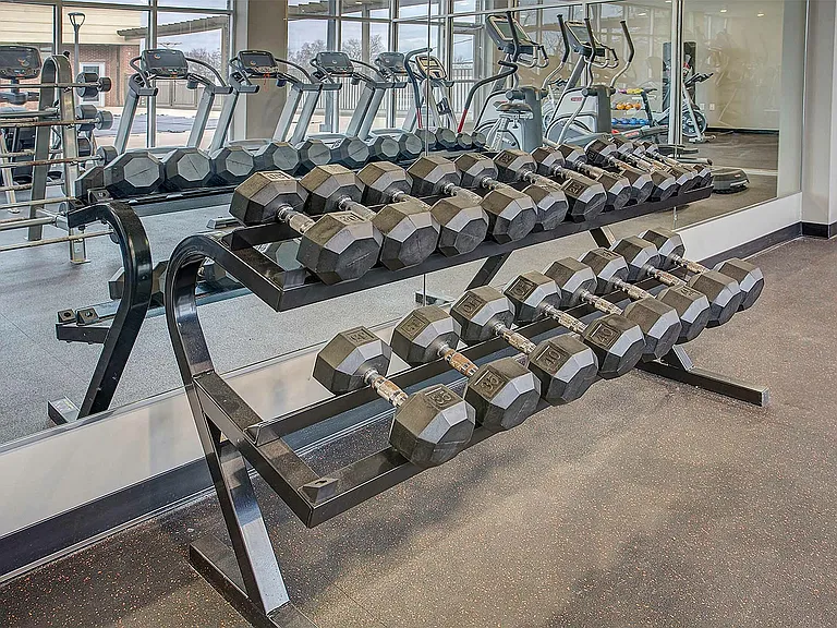 Elevate your fitness routine in our well-equipped gym, designed for ultimate convenience.