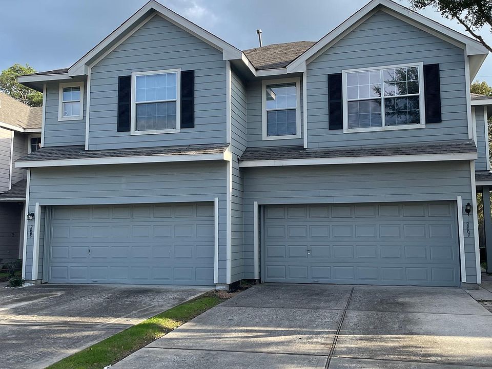 Welcome to 2807 Hackamore Hollow Ln. located in Villas at Northpark gated community. This 3 bedroom 2.5 bath townhome features hard floors downstairs, brand new carpet upstairs, stainless refrigerator, washer, dryer and microwave. The backyard has patio a