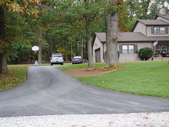 blacktop drive, ample parking