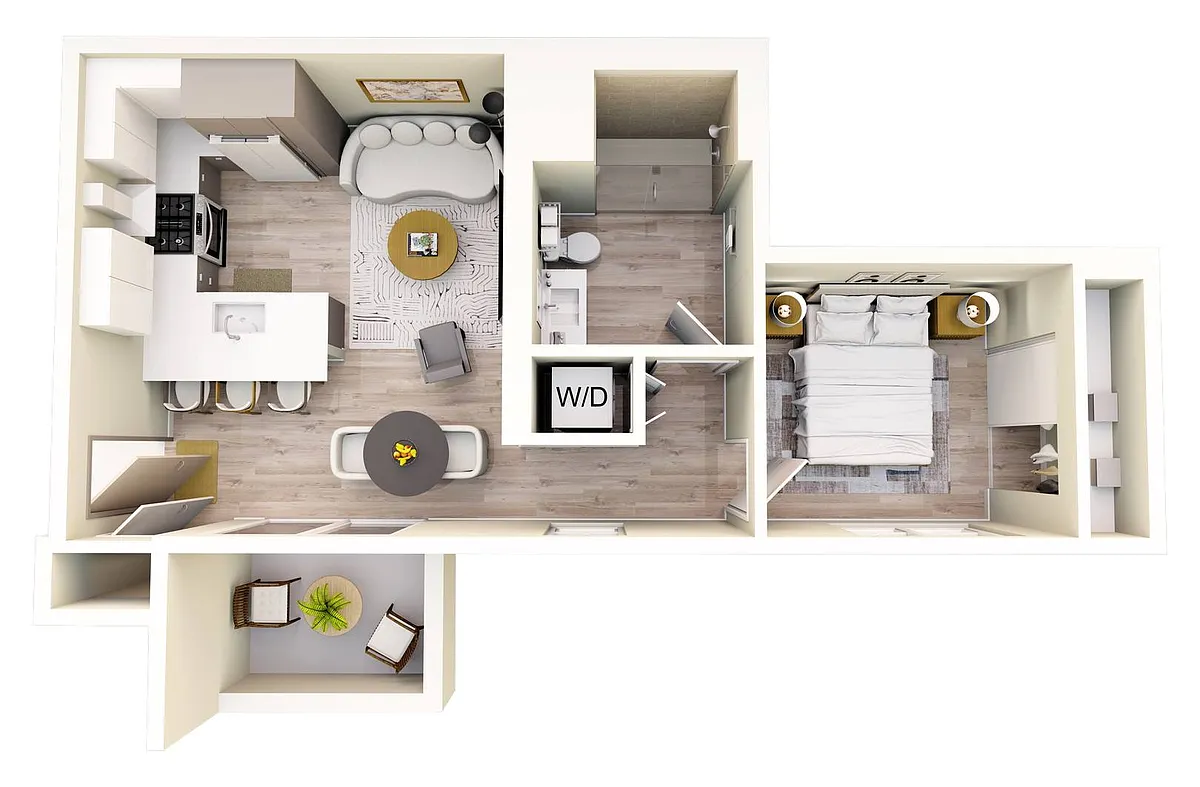 Floor plan The Sinclair - One Bedroom