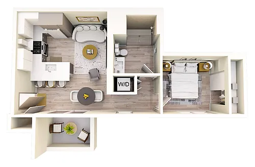 Floor plan The Sinclair - One Bedroom