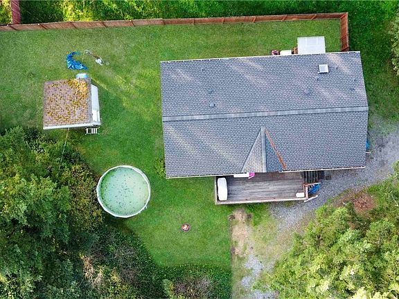 This overhead shot shows the partially fenced, flat topography of the lot.