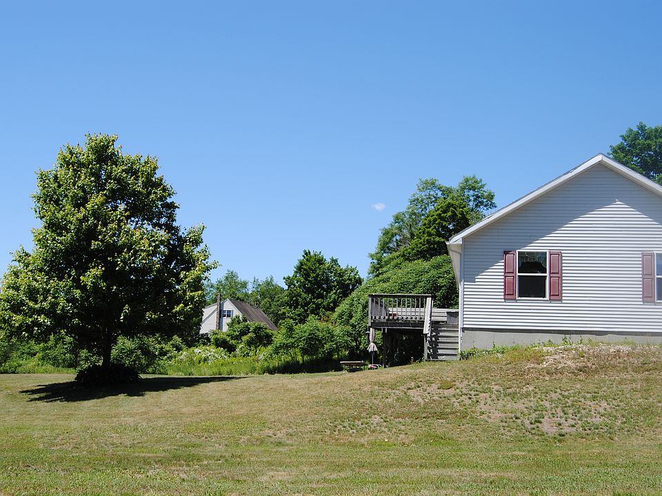 side yard and deck