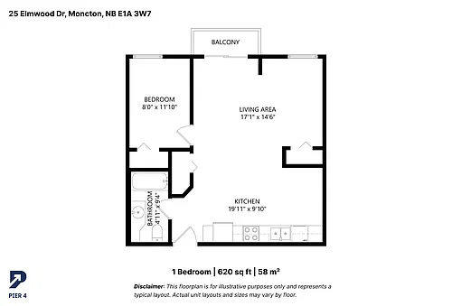 Floor plan 1 Bedroom