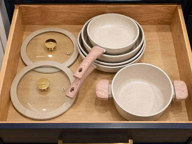 Fully stocked kitchen with quality dishes, glasses, pots and pans, baking sheets, mixing bowls, small appliances, utensils, wine glasses, kids dishes and everything you can think of!