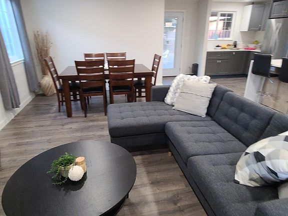 Open Concept Living Room, Dining & Island