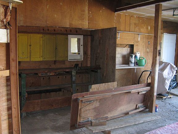 Work area and storage in garage